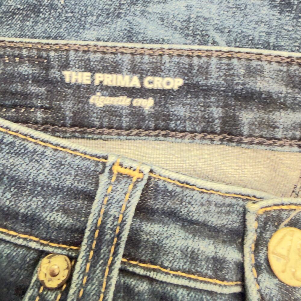 AG ED Denim The Prima Crop Jeans Cigarette Mid Rise Medium Wash Blue Size 26 - Picture 10 of 11